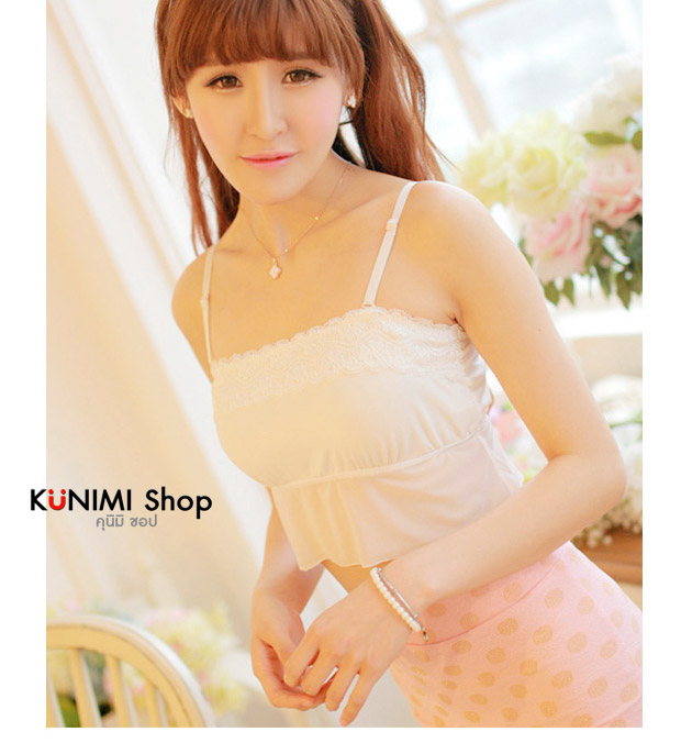 เสื้อซับใน สายเดี่ยว ประดับด้วยผ้าลูกไม้ ชายเสื้อตกแต่งด้วยริ้วระบาย สายเสื้อสามารถปรับขนาดได้ ผ้าลูกไม้ทั้งตัว ด้านหลังมีลูกเล่น สายสลับไขว่กัน ผ้ายืดใส่สบาย สวย เซ็กซี่มากคะ จะใส่เดี่ยวๆ หรือ จะใส่ชุดกับเสื้อคลุมอีกตัวก็ดูดีคะ ขนาด : FREE SISE ผ้า : ผ้าไหมนม มี 3 สี : ขาว เทา ดำ