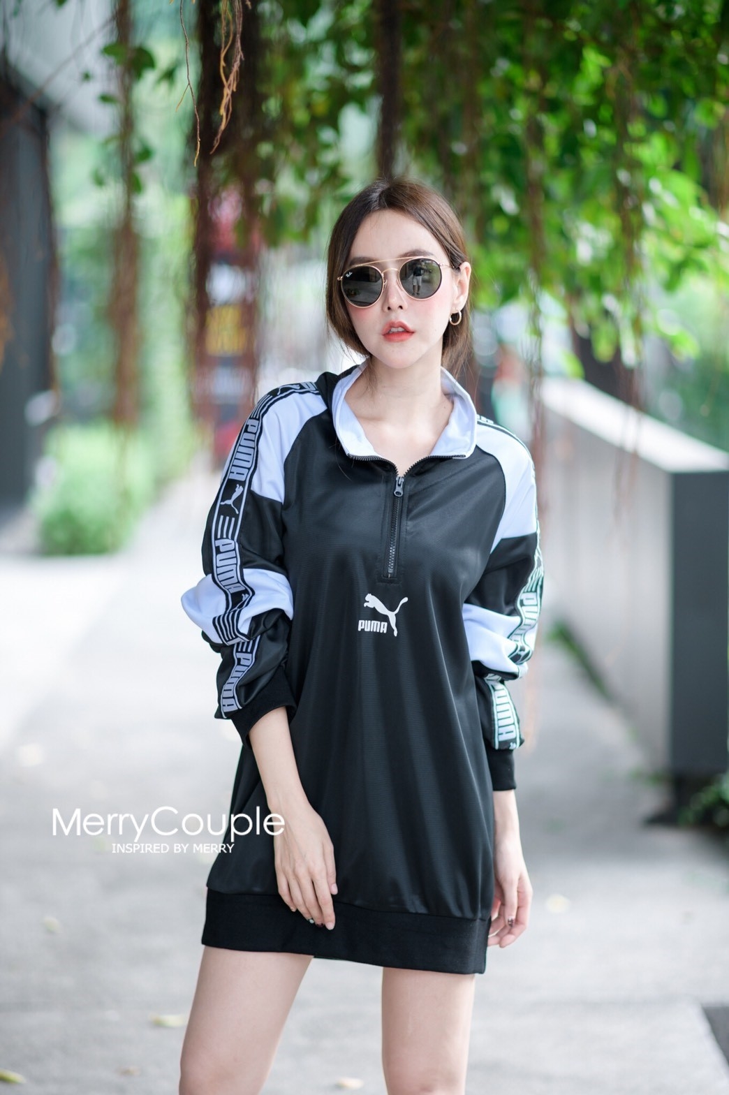 เสื้อเกาหลี พร้อมส่ง เสื้อคอเต่าปักโลโก้PUMA