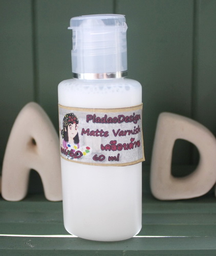 Matte Varnish น้ำยาเคลือบชิ้นงานแบบด้าน สูตรน้ำ (Acrylic Varnish) น้ำยาเดคูพาจ Decoupage Varnish