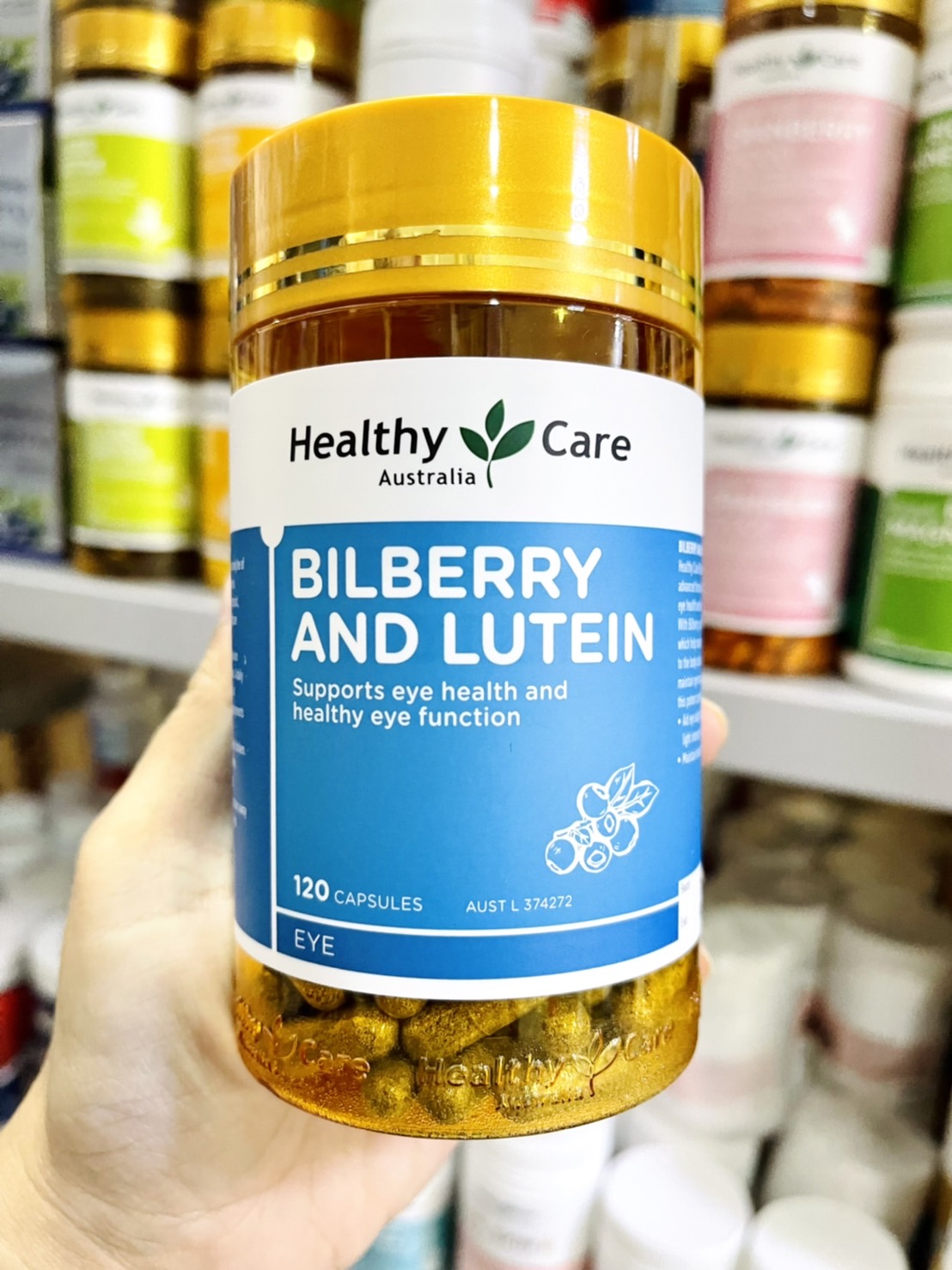บิลเบอร์รี่ อาหารเสริมบำรุงสายตา-Healthy Care Bilberry & Lutein