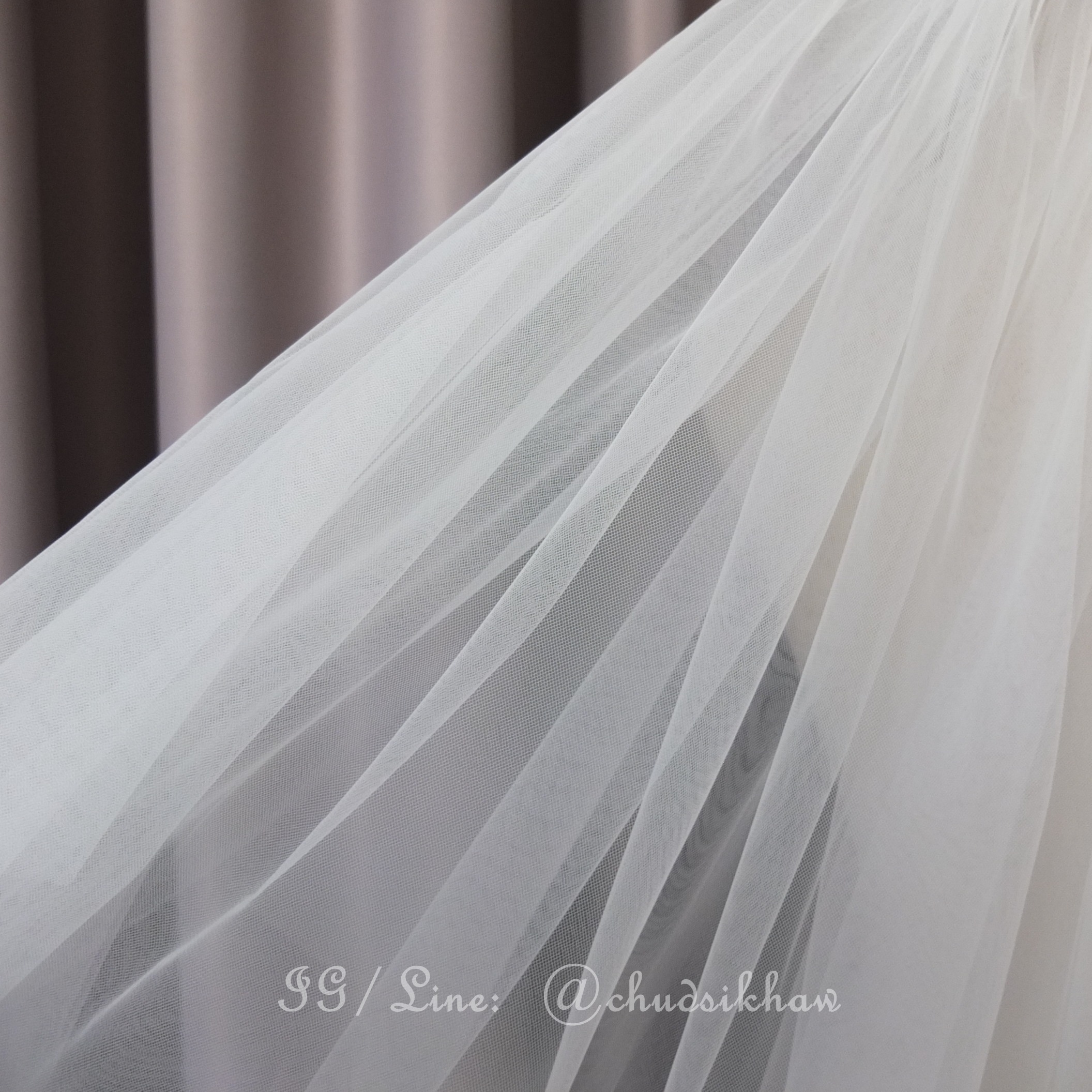 ผ้าคลุมเจ้าสาว เวล ยาว 3 เมตร (V988) (คลุมหน้าได้)