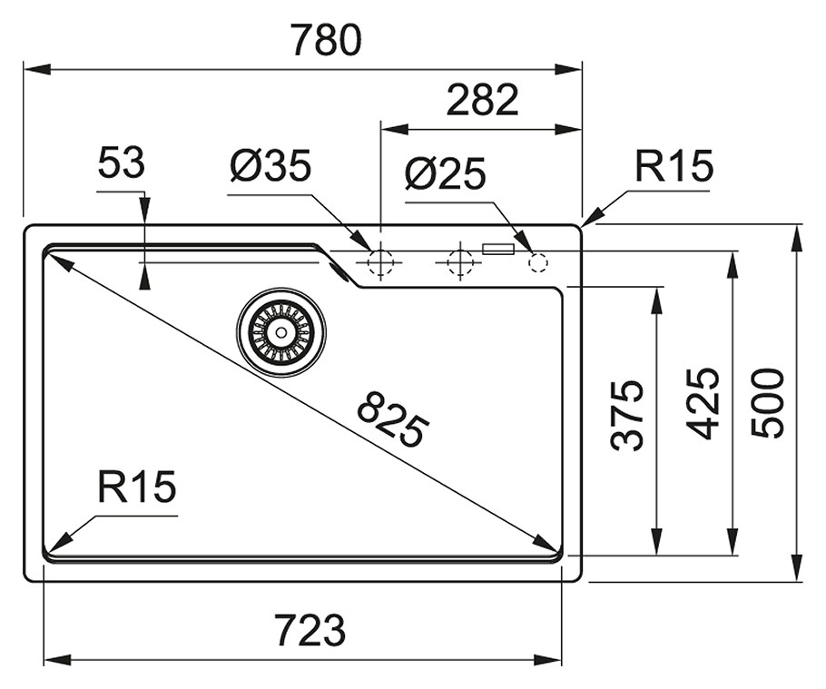 อ่างล้างจาน FRANKE ราคาพิเศษ รุ่น UBG 610-78