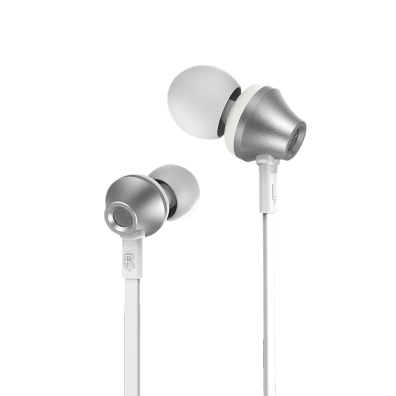 หูฟังพร้อมสมอลทอร์ค น้ำหนักเบา ตัดเสียงรบกวนดีเยี่ยม รุ่น RM-610D สีเงิน