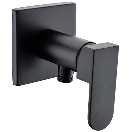 HAFELE รุ่น วาล์วเปิด- ปิดน้ำแบบก้านโยกสำหรับฝักบัวสายอ่อน / SQUARE W-MOUNT STOP VALVE 132X100MM BR.BL.