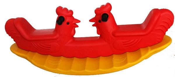 โยกเยกไก่แฝด SIZE:35X107X45 cm.