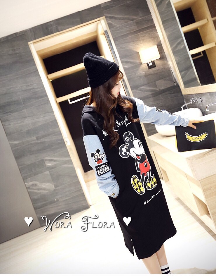 พร้อมส่ง เดรสทรงโอเวอไซส ใช้ผ้าสำลีแบบไม่หนามาก