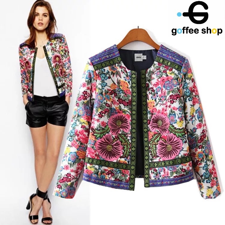 เสื้อผ้าเกาหลี พร้อมส่ง Bohemian jacket ผ้าเนื้อดี