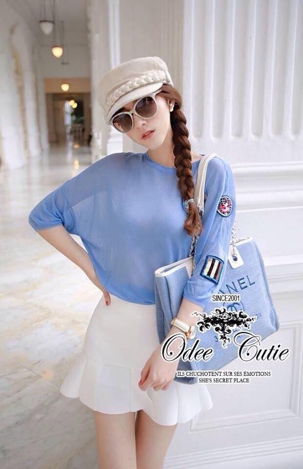 พร้อมส่ง เสื้อt-shirtคอกลม เนื้อผ้ายืดสวมใส่สบาย เสือแฟชั่น