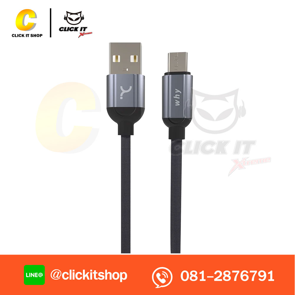 Cable WHY Alpha UC-1231A Micro 1M - Gray