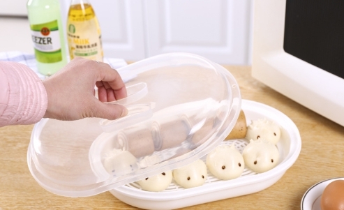 กล่องนึ่งอาหาร กล่องอุ่นอาหารในไมโครเวฟ กล่องอาหารใส่ไมโครเวฟได้ กล่องใส่อาหารอุ่นไม่โครเวฟได้ พร้อมชั้นแยก และฝาปิด