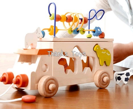 รถหยอดรูปสัตว์และขดลวด 3 in 1 (Animal Bead Bus)