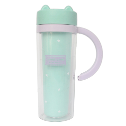 แก้วน้ำพลาสติก 2 ชั้น แก้วน้ำสีพาสเทล