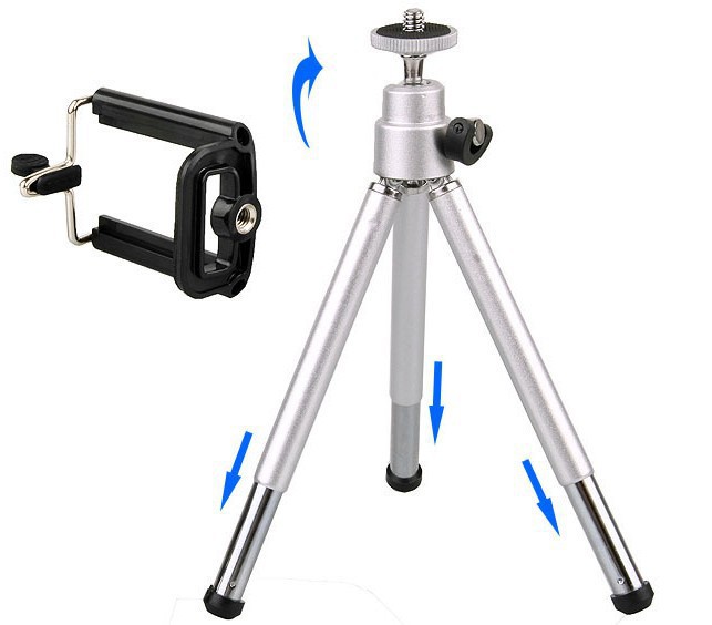 ขาตั้งกล้อง mobile holder สีเงิน