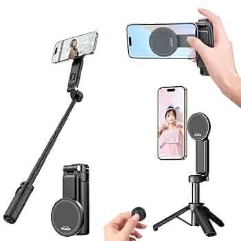 Wonew Z2 MagSafe Selfie Stick & Tripod ที่จับโทรศัพท์แบบแม่เหล็ก 3in1 ไม้เซลฟี่ ขาตั้งมือถือ รีโมทบลูทูธ พกพาสะดวก