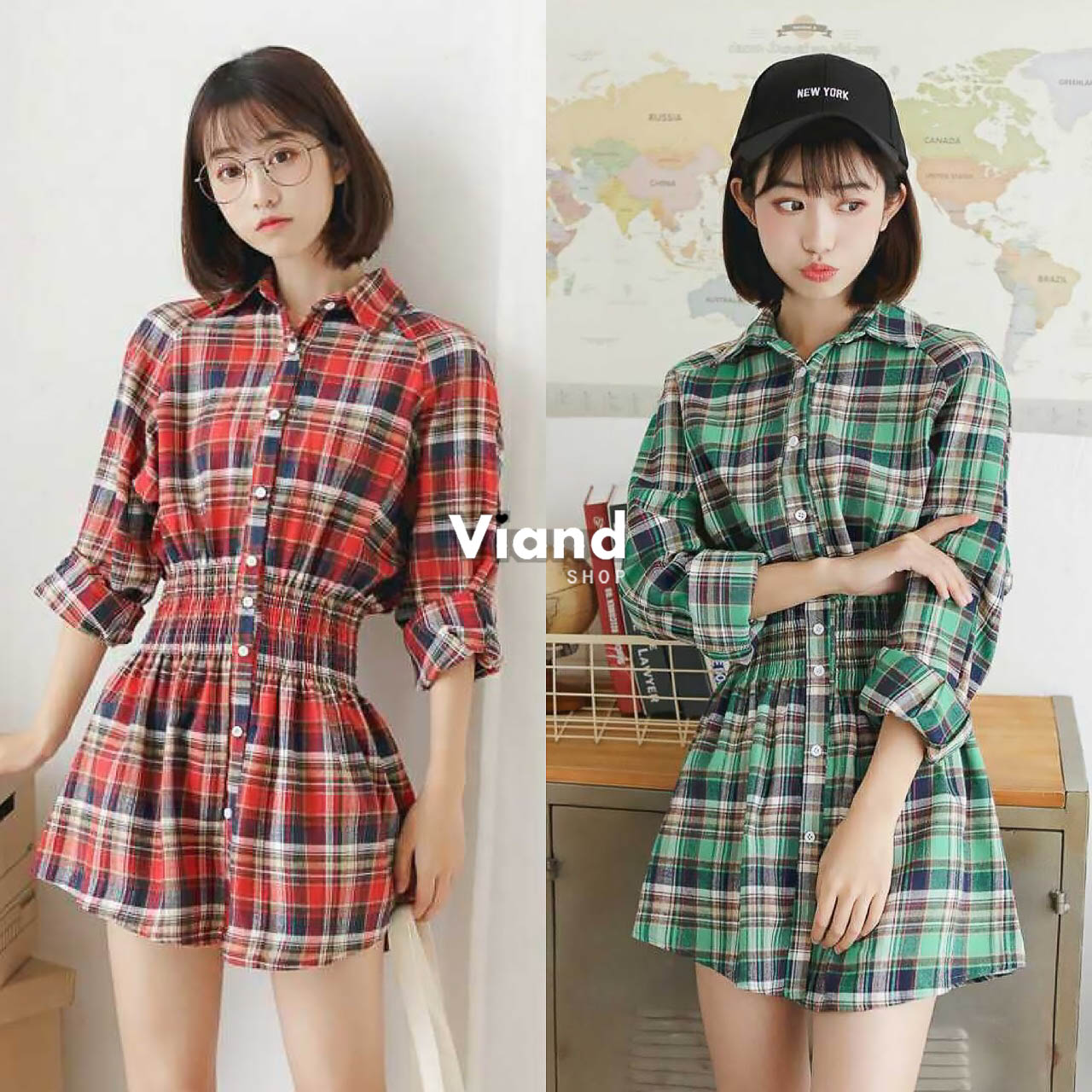 เดรสเกาหลี พร้อมส่ง มินิเดรส เก๋ๆ เนื้อผ้าคัตตัลสม๊อคยาง