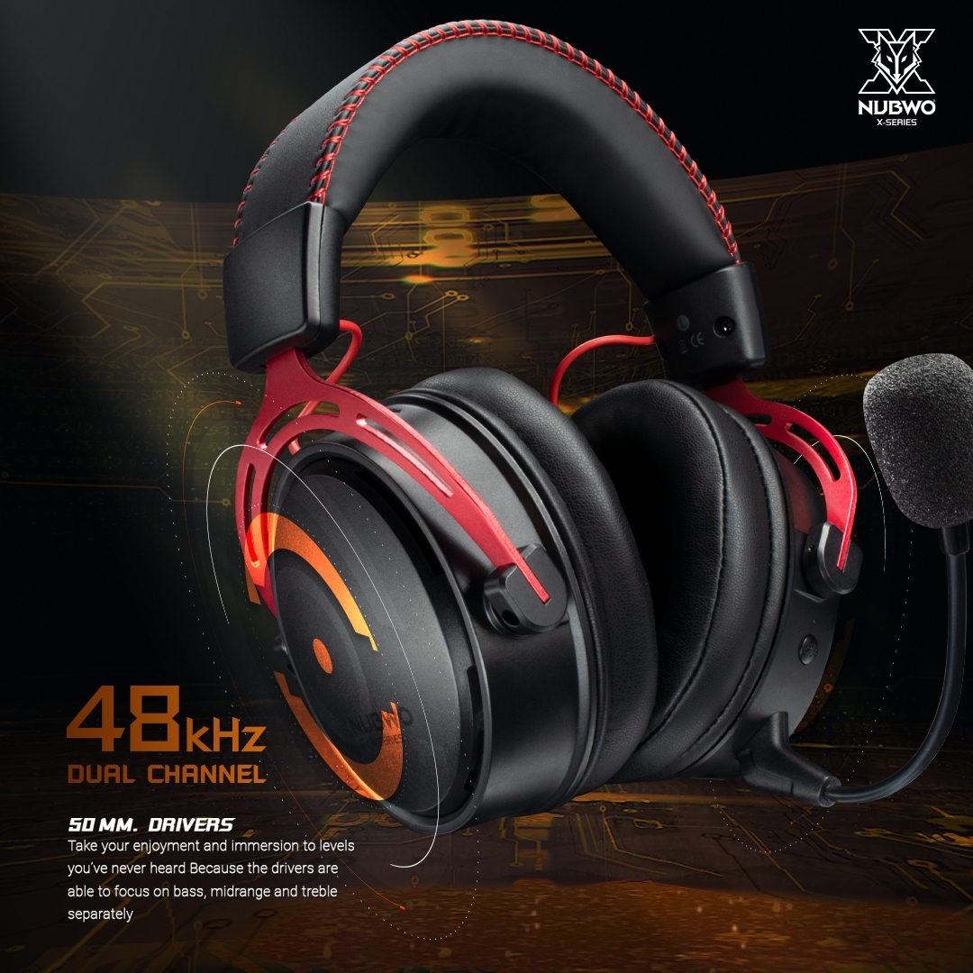 HEADSET WIRELESS GAMING NUBWO-X X80 PRO