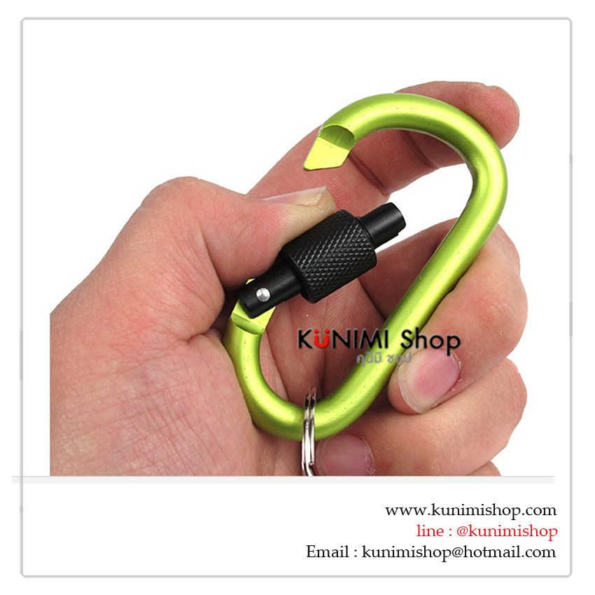 ที่ห้อยพวงกุญแจ carabiner แข็งแรง ทนทาน (ไม่ใช่สำหรับปีนเขา) สีสวยงาม น้ำหนักเบา พกพา ห้อยพวงกุญแจสะดวก ขนาด 4x8 ซม. 
