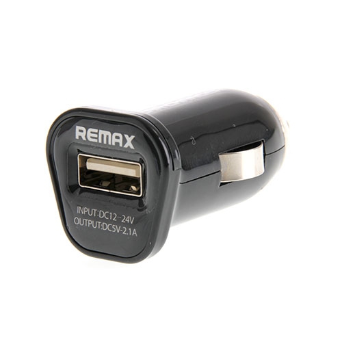 หัวปลั๊กชาร์จมือถือในรถยนต์ 1P Remax แท้ 100 % สีดำ