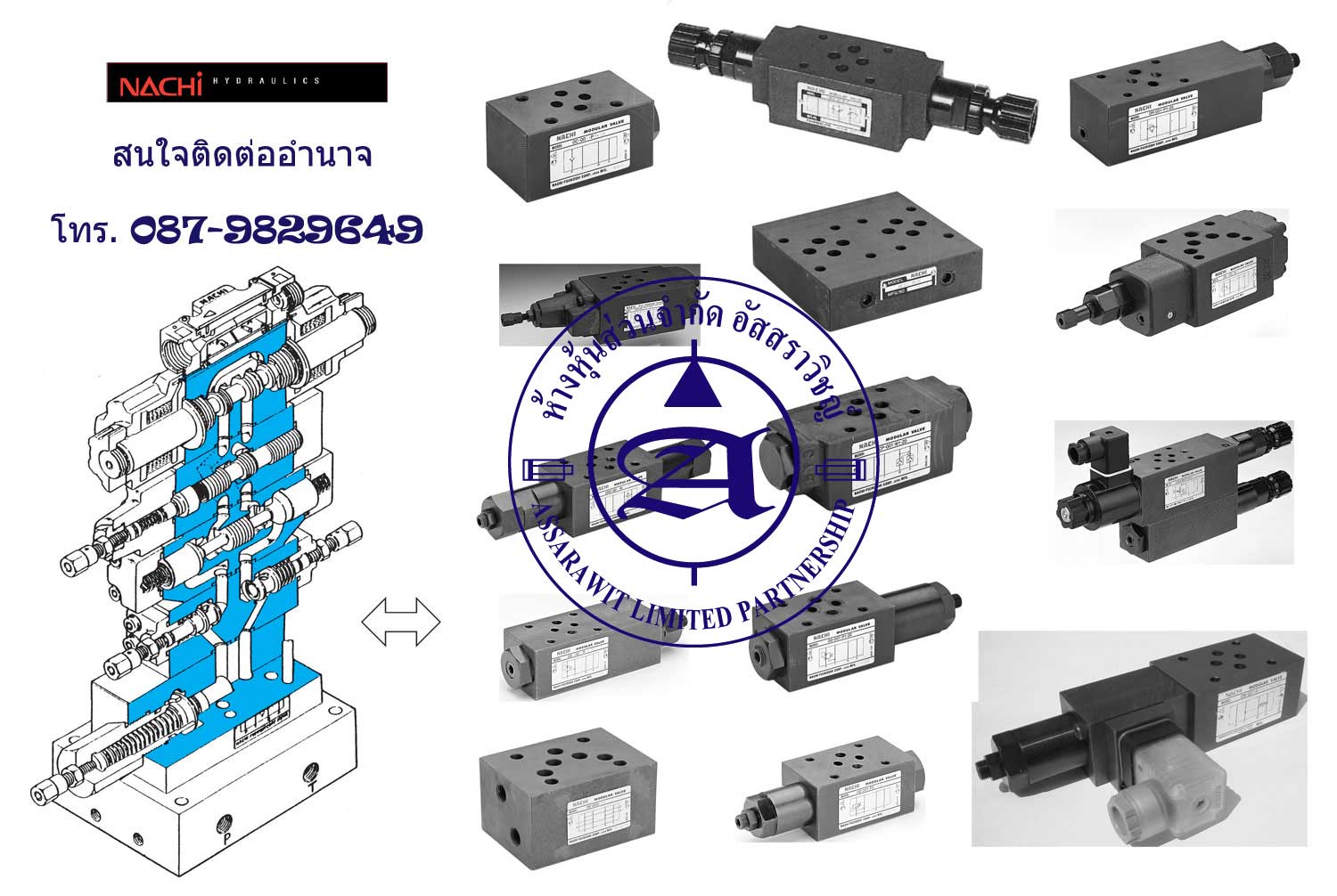 จำหน่ายปั๊มไฮดรอลิก ยี่ห้อ NACHI เช่น W-IPH Series,Series,VDS Series,VDR Series,VCD Series,UVN Series,UVD Series,UVC Series เป็นต้น