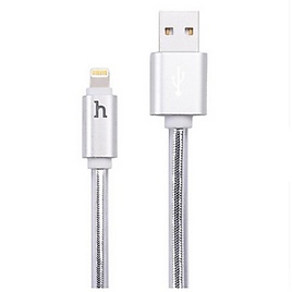 สายชาร์จไอโฟน ยี่ห้อ Hoco รุ่น UPL12 Quick Charger & Data ชาร์จและถ่ายข้อมูลได้เร็ว สีเงิน