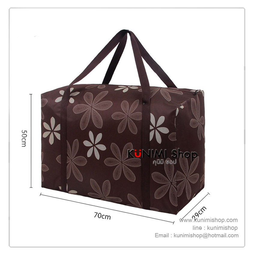 กระเป๋าจัดเก็บสิ่งของ จัดระเบียบ มีให้เลือกหลายลาย หลายสี สามารถใส่ผ้าห่ม เสื้อผ้า ตุ๊กตา ของใช้เด็ก หรือของใช้ทั่วๆไป ซิบเปิด - ปิด มีหูหิ้ว เนื้อผ้าหนา กันน้ำ มี 2 ขนาด ขนาดเล็ก : สูง 39 x กว้าง 57 x ลึก27 ซม. ขนาดใหญ่ : สูง 50 x กว้าง 70 x ลึก 29 ซม. 