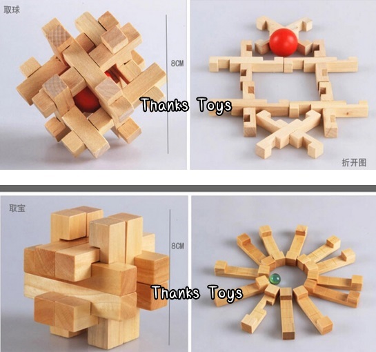 ชุดกลไม้ปริศนา 6 ชิ้น (Intelligence Toy)