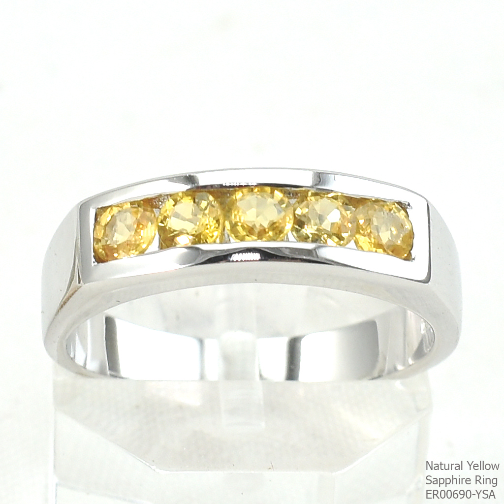 SKJewelryFactory แหวนเเถว บุษราคัมแท้ ER00690-YSA