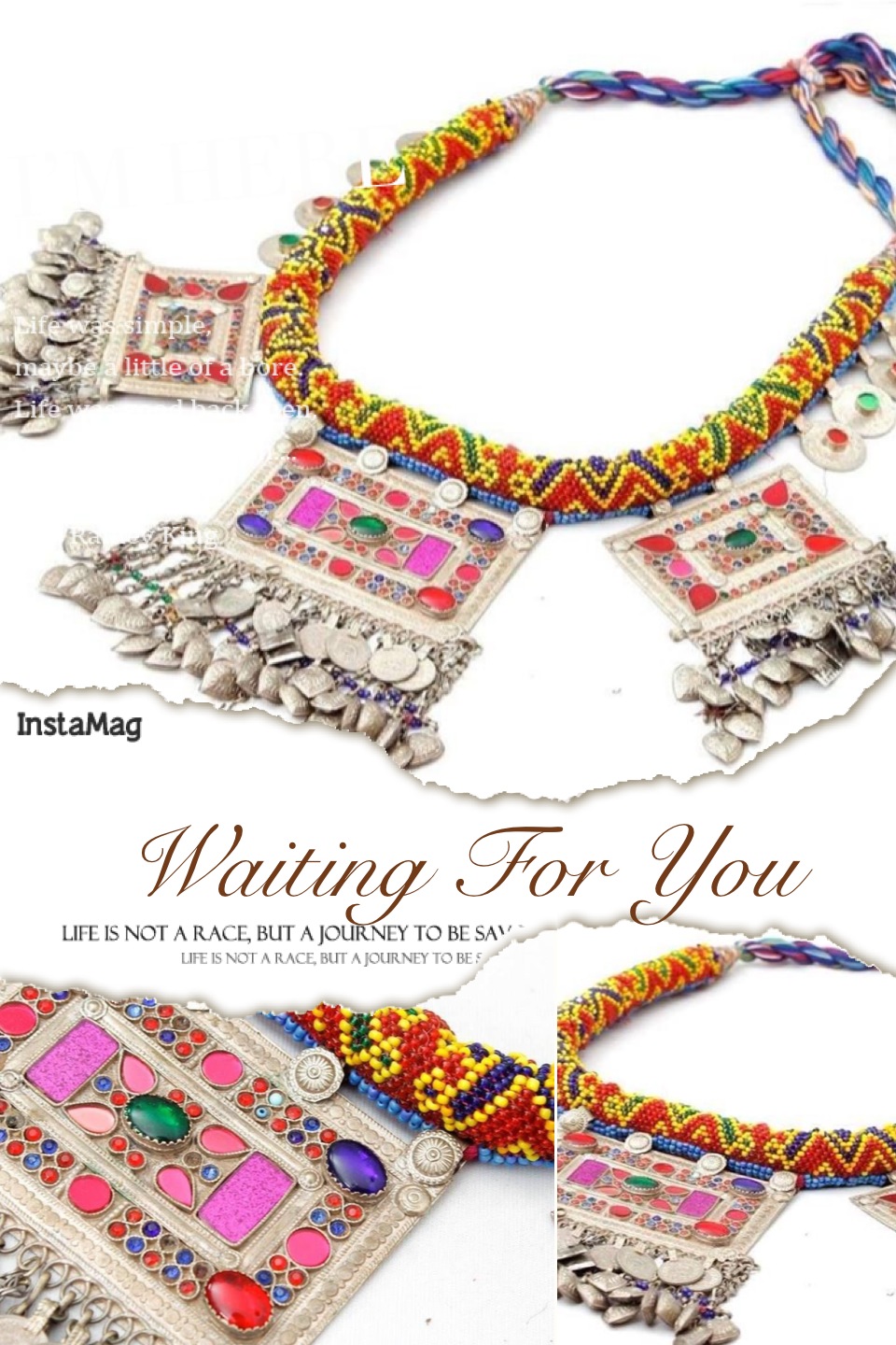 สร้อยทำมือ งานเก่าอินเดีย/อัฟกัน TA001_K / Vintage Necklace Gypsy Belly Dance TA001_K