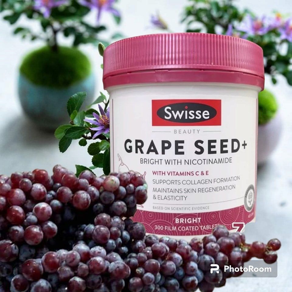 Swisse Grape Seed+ 300 Tablets เพิ่มความขาวใส