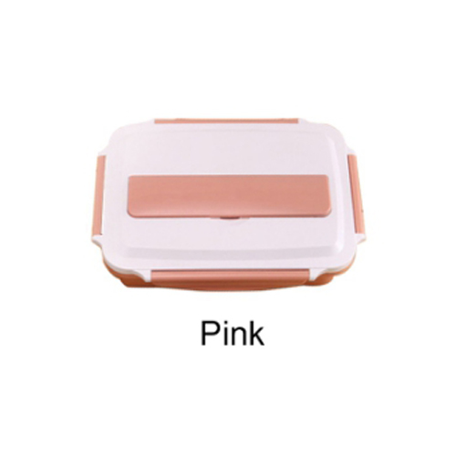 กล่องข้าวอุ่นไมโครเวฟได้ กล่องใส่อาหารพลาสติก มีถาดสแตนเลสด้านใน เก็บอุณหภูมิ ใส่น้ำร้อนอุ่นอาหารได้ พร้อมช่องใส่ช้อน ส้อม ตะเกียบ สะดวก พกพาง่าย