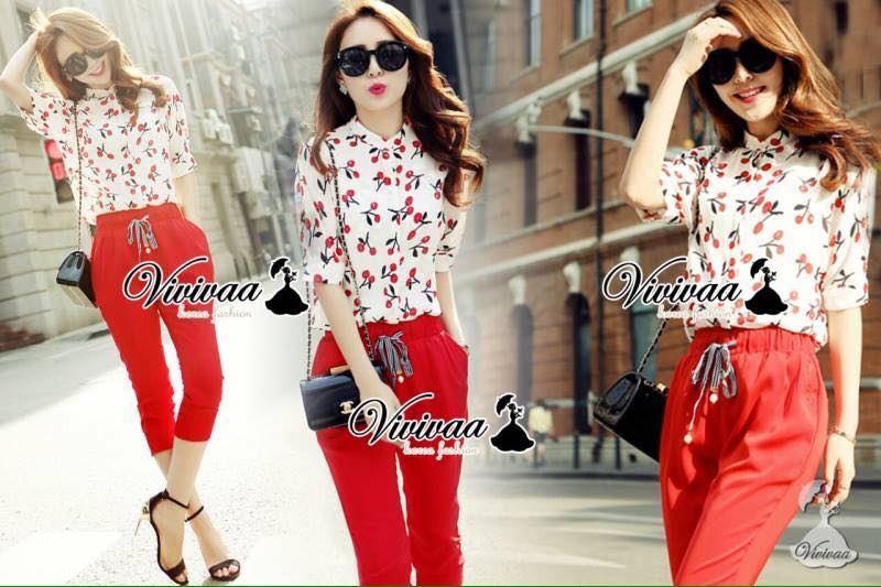 พร้อมส่ง เติมความสดใสด้วยงานพิมพ์ลายเชอรี่