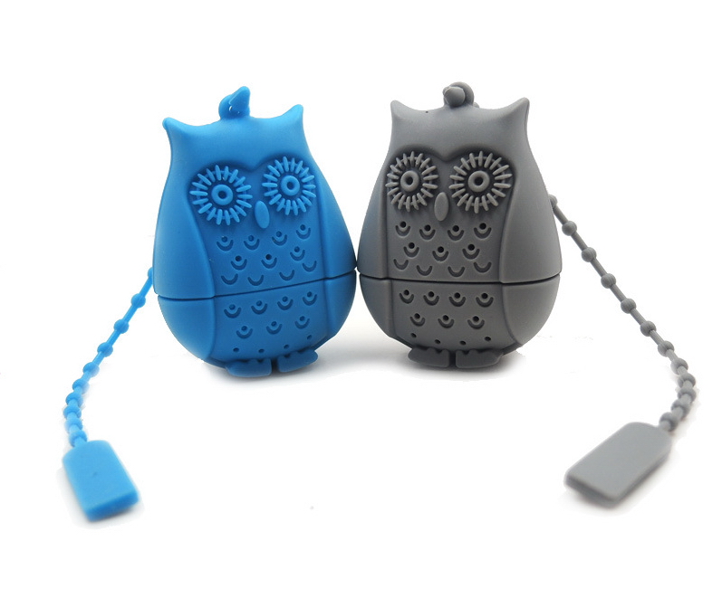 ที่กรองชา ซิลิโคน tea infuser ลายนกฮูก มี 6 สี
