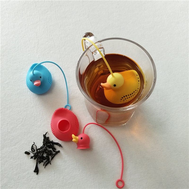 พร้อมส่ง ที่กรองชา ซิลิโคน tea infuser ลายเป็ดน้อย มี 3 สี