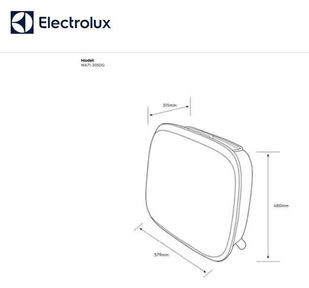 ELECTROLUX เครื่องฟอกอากาศ Well A7 รุ่น WA71-305DG สะดวกด้วยการใช้งาน Smart Mode WIFI รับประกันสินค้า 2ปี CSHOME