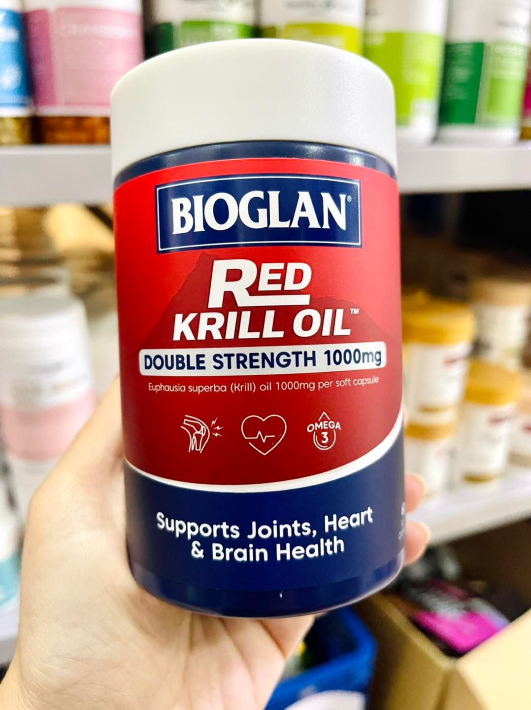 น้ำมันโอเมก้า Bioglan red krill oil 1000mg ขนาด60เม็ด
