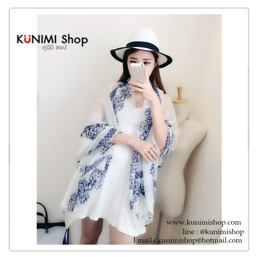 ผ้าพันคอ ผ้าคลุมไหล่ แฟชั่น พิมพ์ลายสวย ซื้อเป็นของขวัญ ของฝากได้ทุกโอกาสคะ 