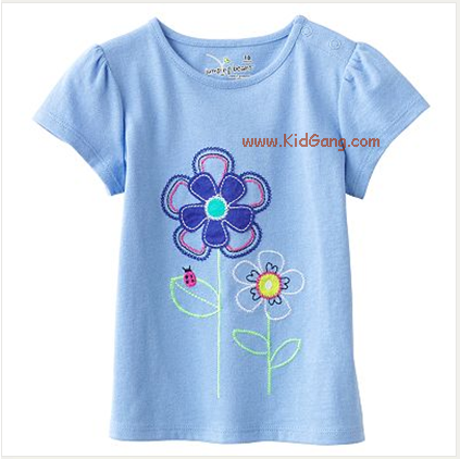เสื้อเด็กเนื้อนิ่ม ลายดอกไม้ ไซส์ 6ปี