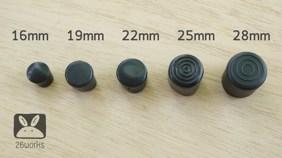 ฝายางปิดท่อกลม OD 22 mm สวมนอก