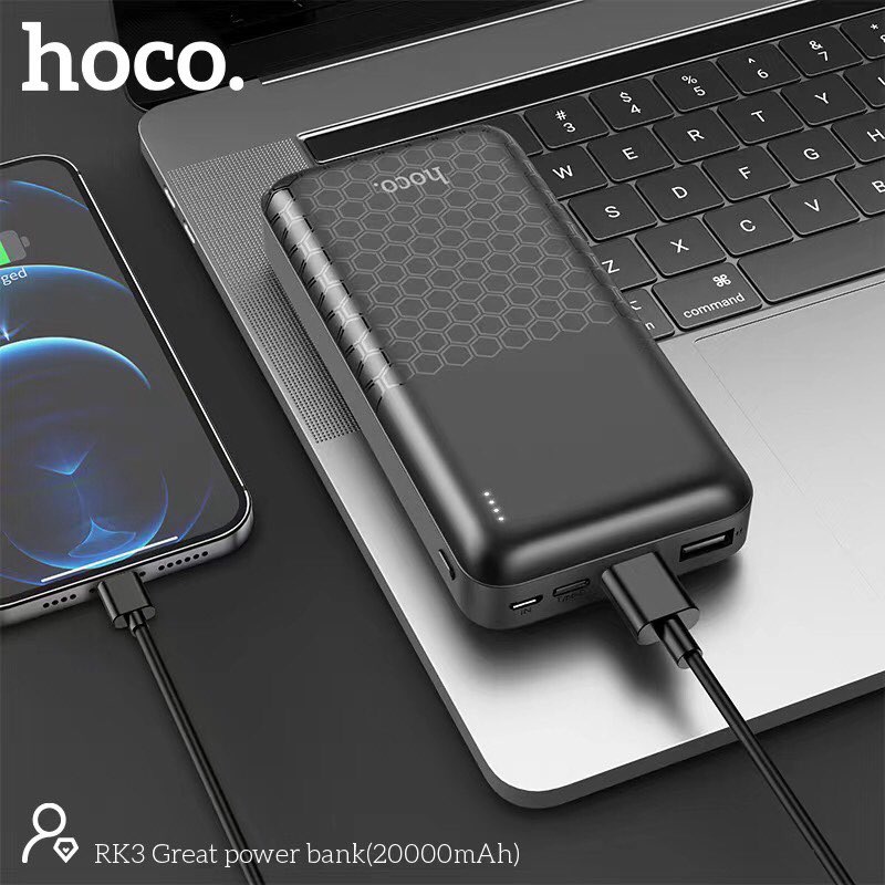 แบตสำรอง Hoco RK3 Powerbank 20000mah Dual Input/Output แบตเยอะจุใจใช้ได้นาน
