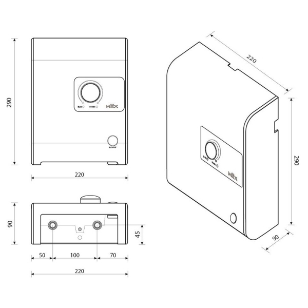 เครื่องทำน้ำร้อน MEX รุ่น CUBE6000R
