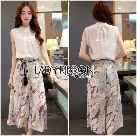 พร้อมส่ง เซ็ตเสื้อคอสูงผ้าคอตตอนสีขาว