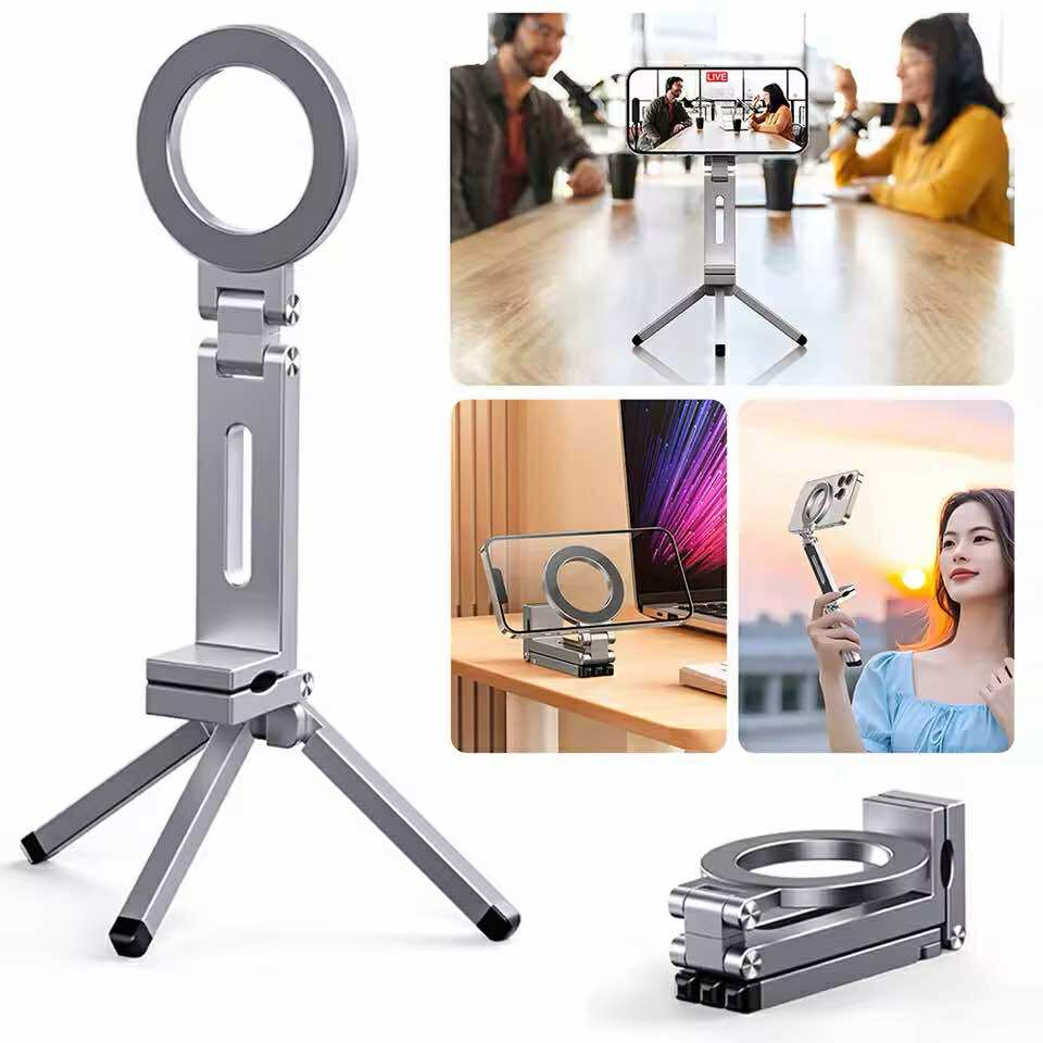 Magnetic phone holder RT-999A ที่ยึดโทรศัพท์แบบแม่เหล็ก พร้อมขาตั้งสามขา ขาตั้งแบบพับได้หมุนได้