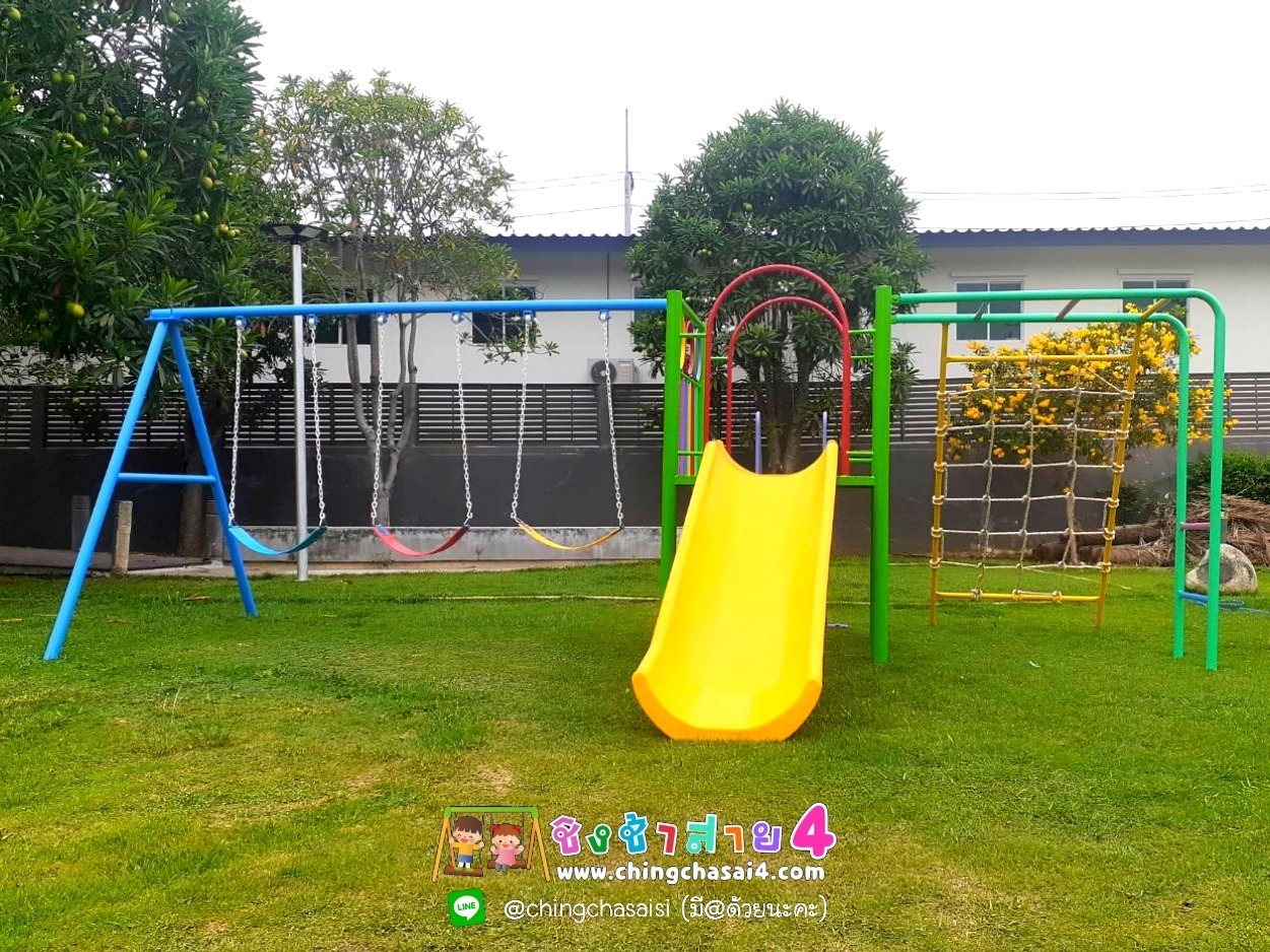 ชุดรวมชิงช้า3ที่(ที่นั่งนำเข้า)+กระดานลื่นพลาสติก+บาร์โหน+เชือกถัก *ราคาโปรโมชั่น**