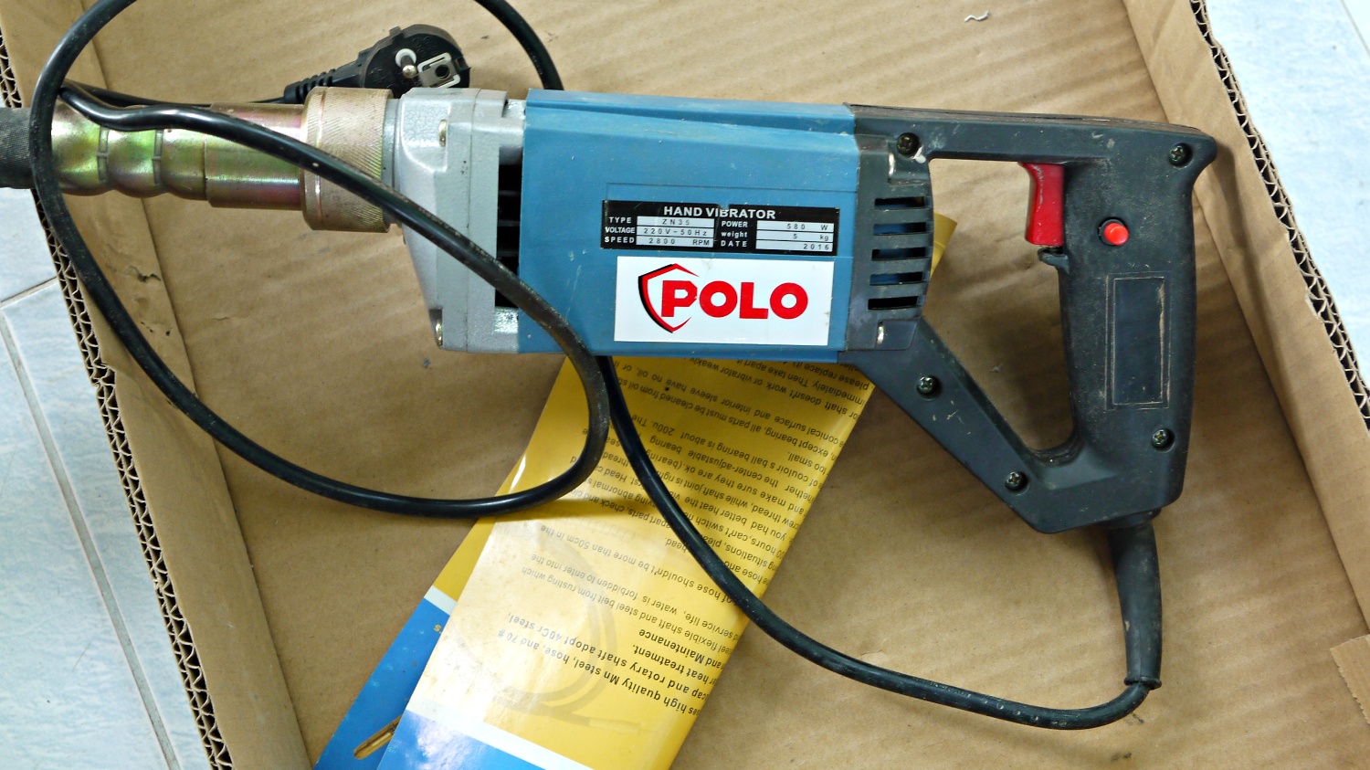 [มือสอง] เครื่องจี้ปูน Polo 580W สาย 28x1 M ของผมเอง