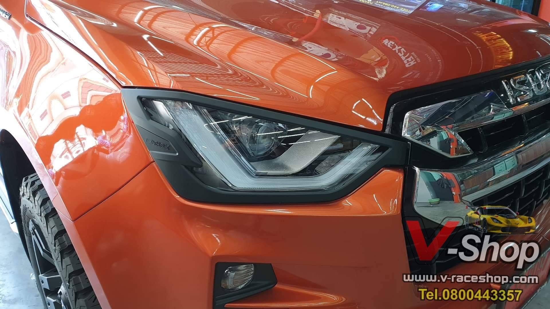 D-max2020 ครอบไฟหน้า ดำด้าน 1คู่