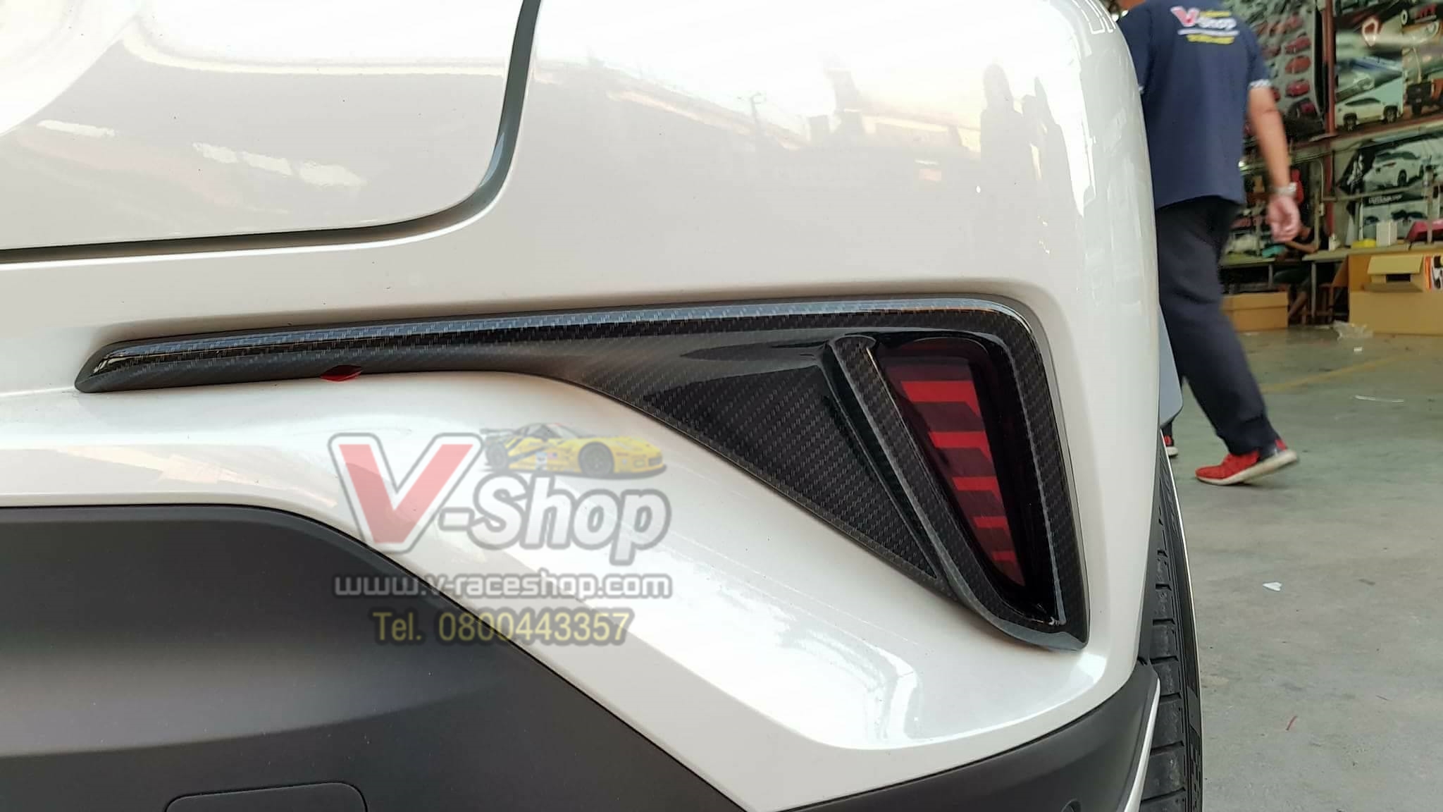 C-HR ครอบทับทิมท้าย เคฟล่าฟิล์ม