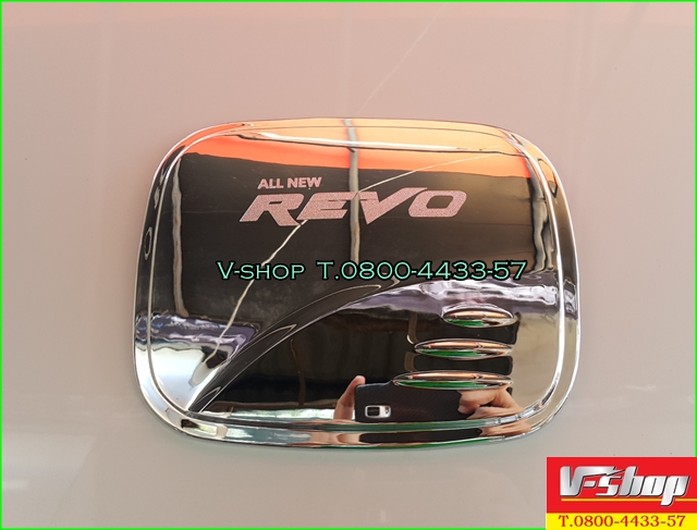 ครอบฝาถังน้ำมันโครเมี่ยม Hilux REVO 4 ประตู ตัวเตี้ย