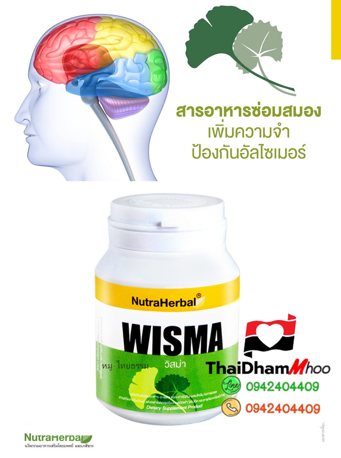 วิสม่า บำรุงสมองได้ทั้งระบบ อาหารเสริมช่วยซ่อมสมอง เพิ่มความจำ และป้องกันอัลไซเมอร์