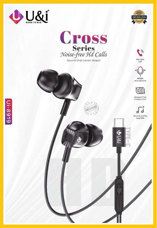 U&I หูฟัง Type C Cross Series Noise-Free HD Calls UI-8919 เสียงดี ราคาถูก