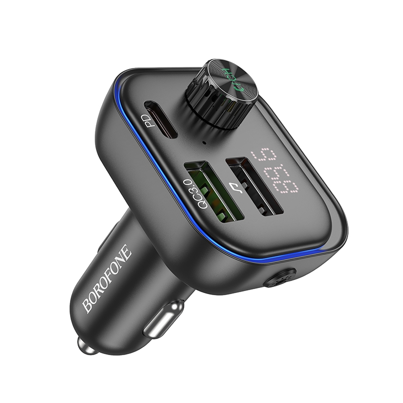 BOROFONE BC54 Acertar PD30W+QC3.0 Car BT FM Transmitter ที่ชาร์จในรถพร้อมบลูทูธในตัว